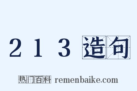 213造句是什么意思的图片